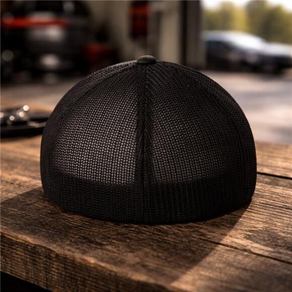 Retro Ford SVT Hat Flexfit Black Embroidered Performance Racing Cap Fitted NWT